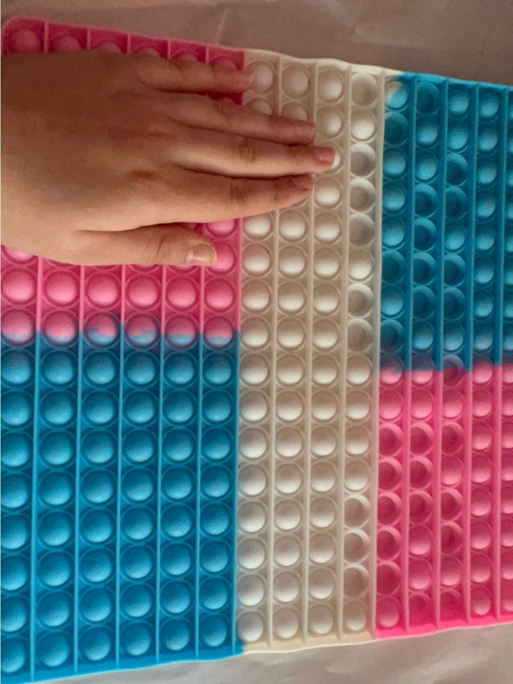 Pop-It Sensory Fidget Toy - Pink, Blue & White